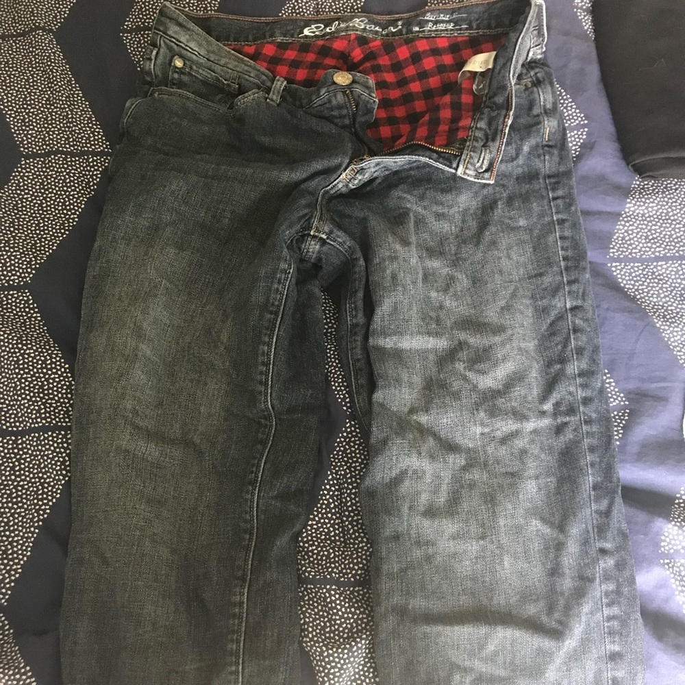 Eddie Bauer Flannel Lined Jeans